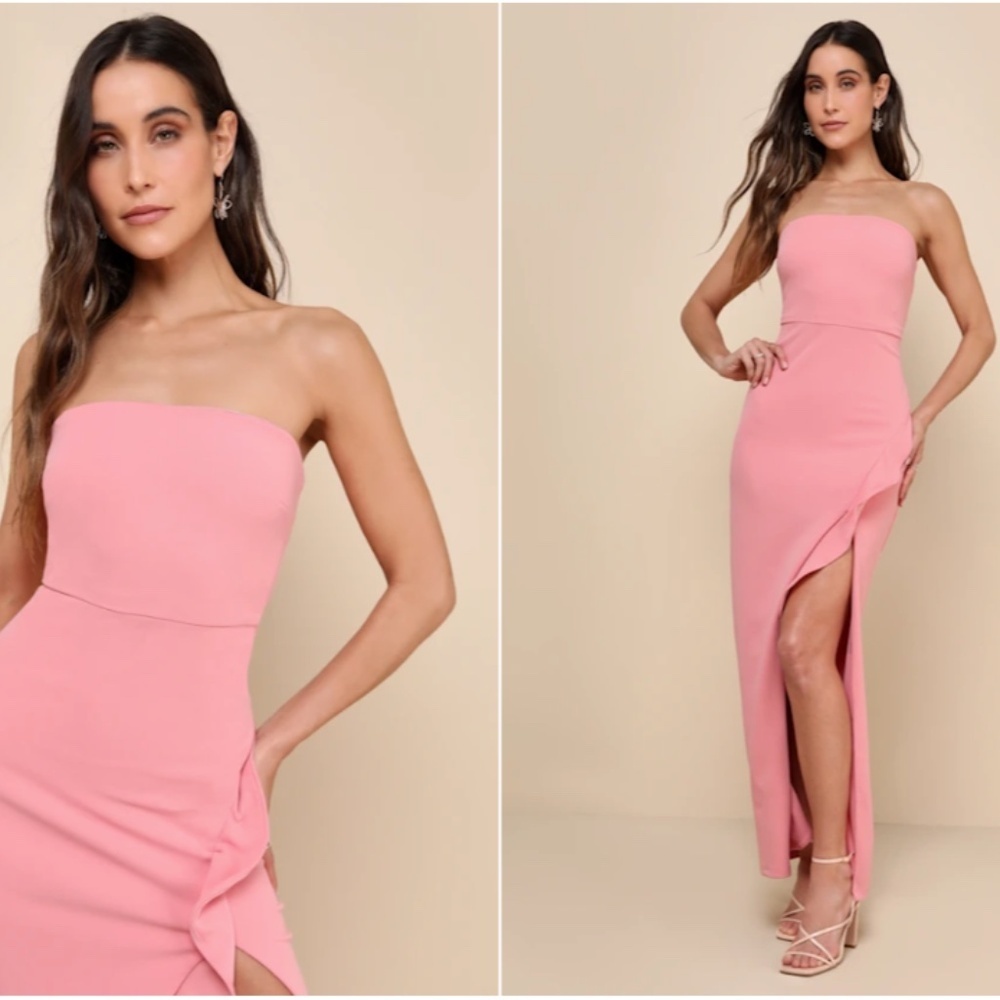 LULUS Prom Wedding Bridesmaid Sexy Flowy Romantic Elegant Chic Maxi Dress